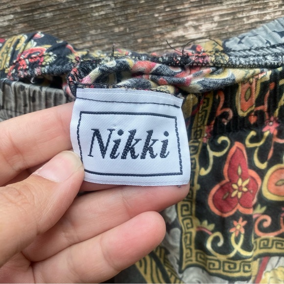 Vintage 80’s-90’s Nikki Elastic Waist Ornate Midi Skirt - Picture 5 of 5